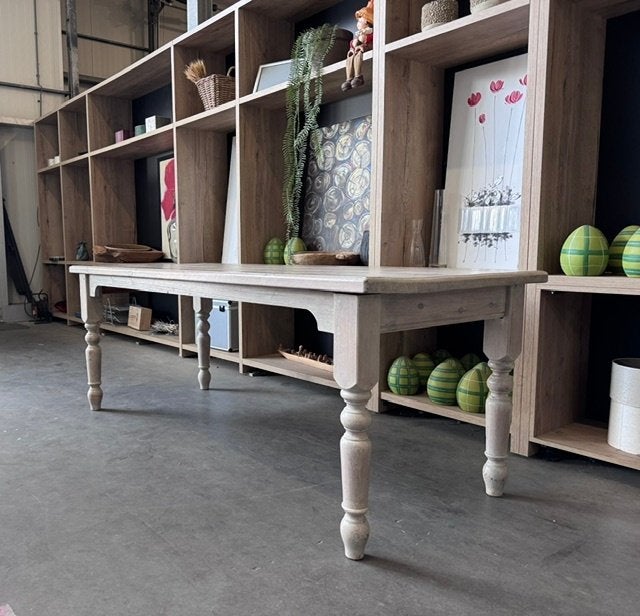 Houten vintage Tafel / bureau 210x87xH78.5 cm, 100 euro, 1st, Gebruikt, Vintage, 200 cm of meer, Vijf personen of meer