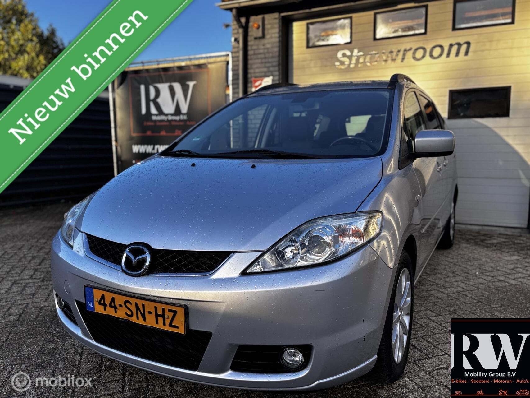 Mazda 5 1.8 Touring *NAP*A/C*TREKHAAK*7 PERSOONS*NIEUWE APK*, Auto's, Gebruikt, 1370 kg, 4 cilinders, Origineel Nederlands