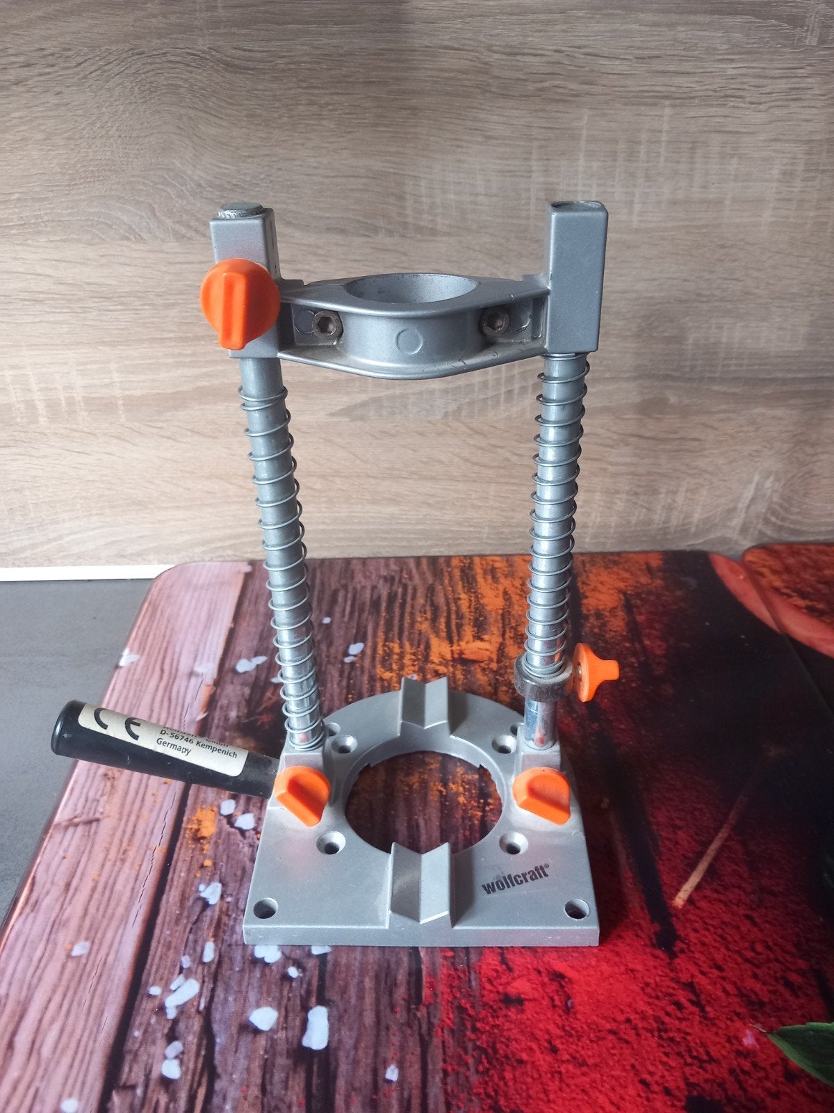Wolfcraft Boorhulp - Precisie Boorstandaard, Ophalen of Verzenden, Gebruikt, Overige typen