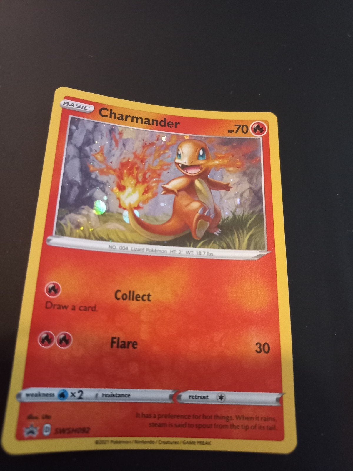 Charmander promo, Ophalen of Verzenden, Zo goed als nieuw, Losse kaart, Foil
