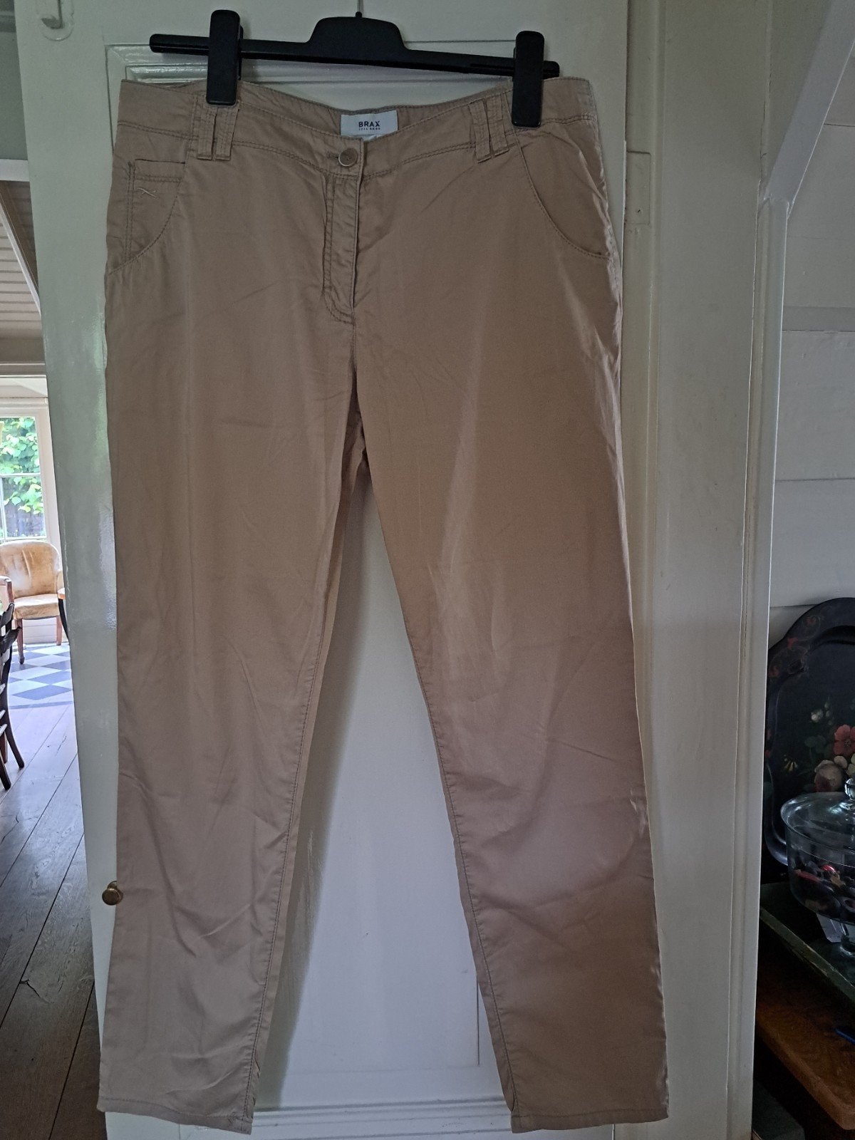 Beige  zomerbroek Brax 44, Verzenden, Gedragen, Beige