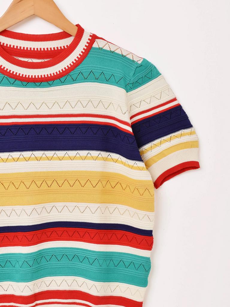Zara t-shirt shirt tops S M nieuw zig zag geel rood blauw, Blauw, Nieuw, Ophalen of Verzenden, Korte mouw