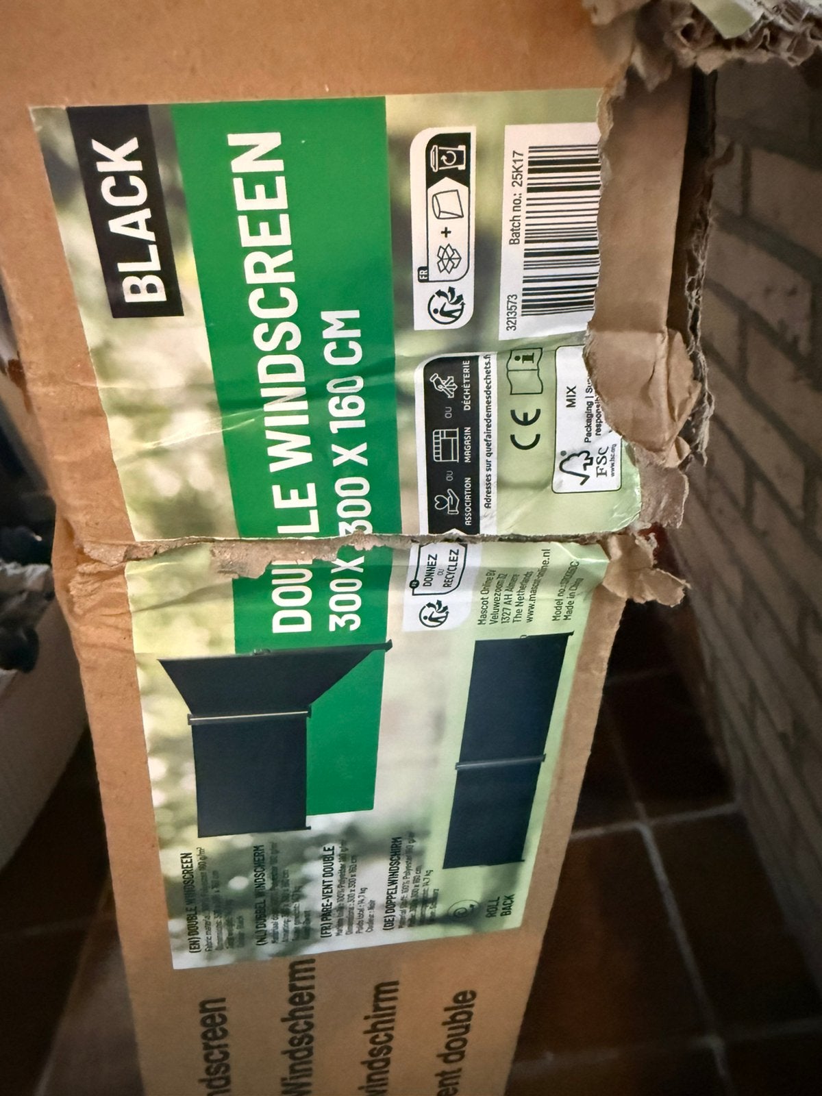 Windscherm uittrekbaar 6 meter, Ophalen, 200 cm of meer, 150 tot 200 cm, Nieuw