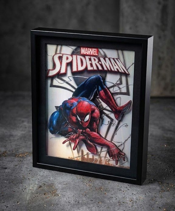 Partij Spiderman 3-D afbeelding in lijst, NHP International, Ophalen of Verzenden, Info@nhp-international.com, Meerkleurig
