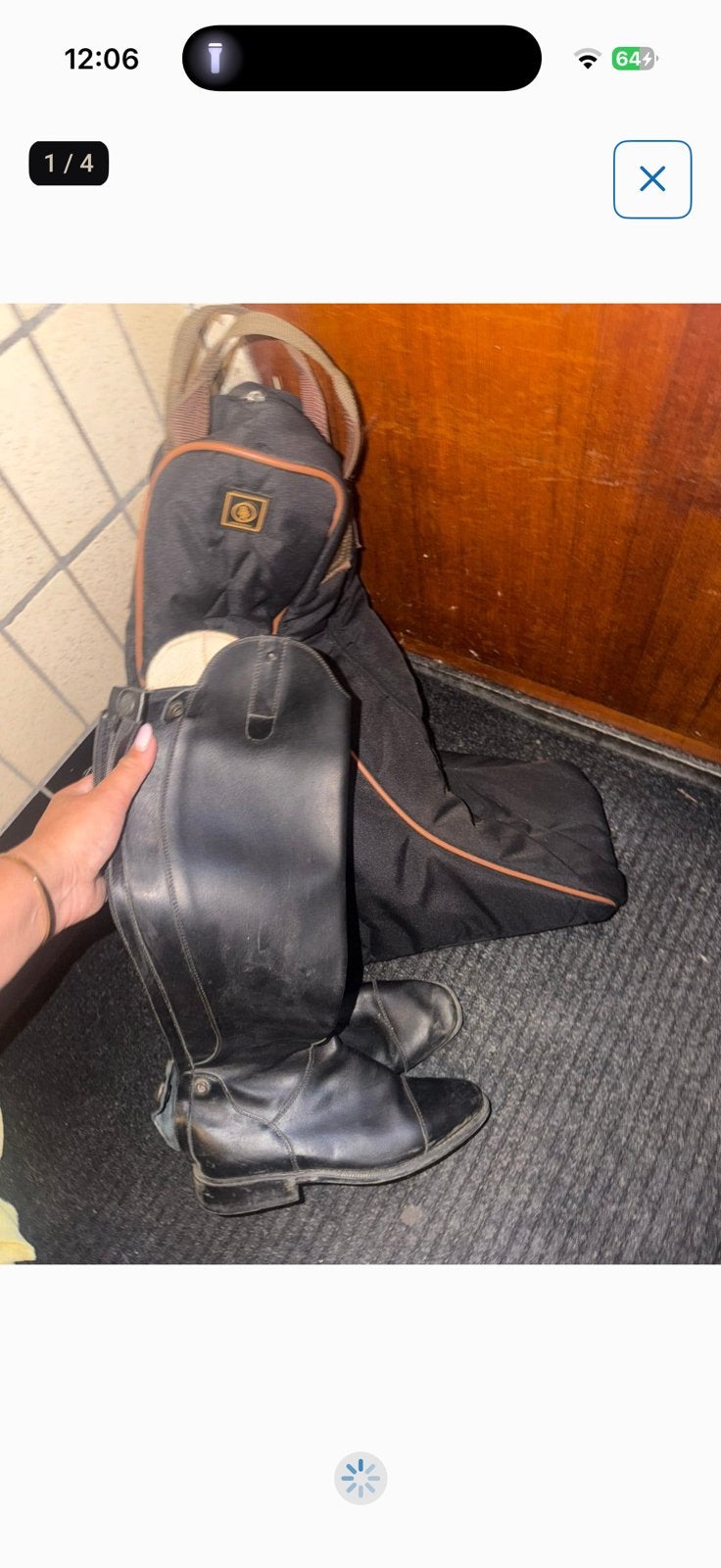 Petrie rijlaarzen maat 40 met BR tas, Ophalen of Verzenden, Zo goed als nieuw, Dressuur