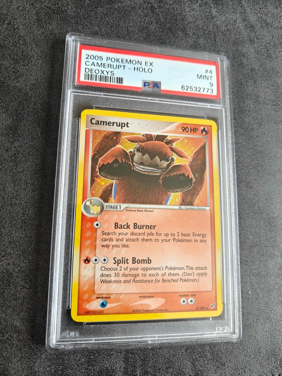 Camerupt Holo EX Deoxys PSA 9, Hobby en Vrije tijd, Verzamelkaartspellen | Pokémon, Ophalen of Verzenden