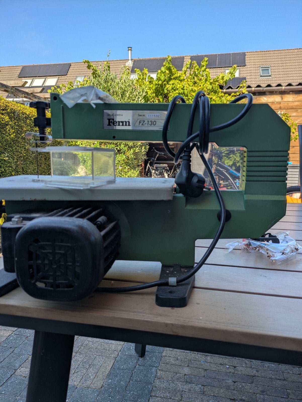 Ferm FZ-130 Figuurzaagmachine incl. 5 reserve bladen, Ophalen, Gebruikt, Figuurzaag, Ferm