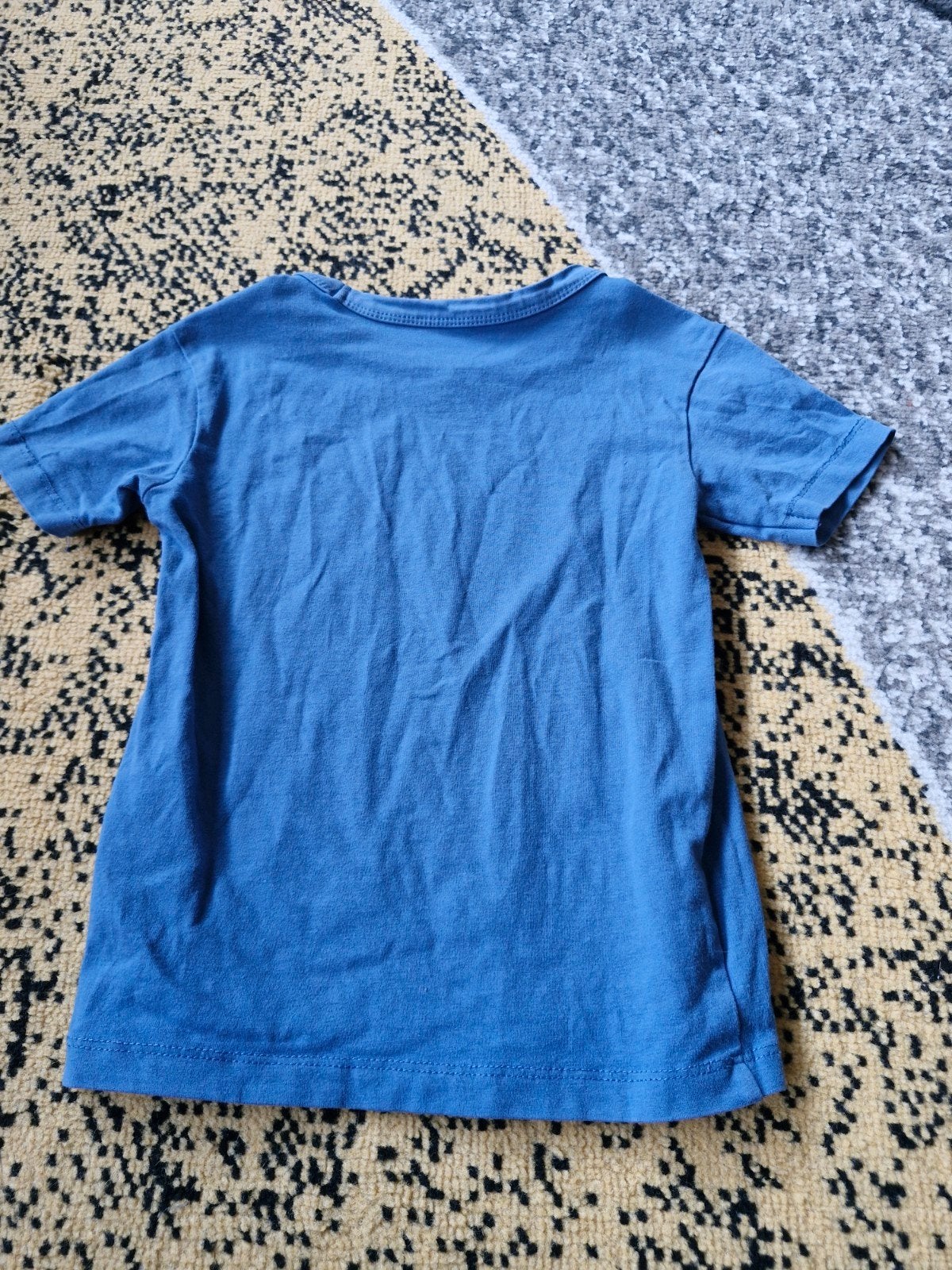 Blauw effen tshirt maat 98-104, Zeeman, Onbekend, Ophalen of Verzenden, Zo goed als nieuw