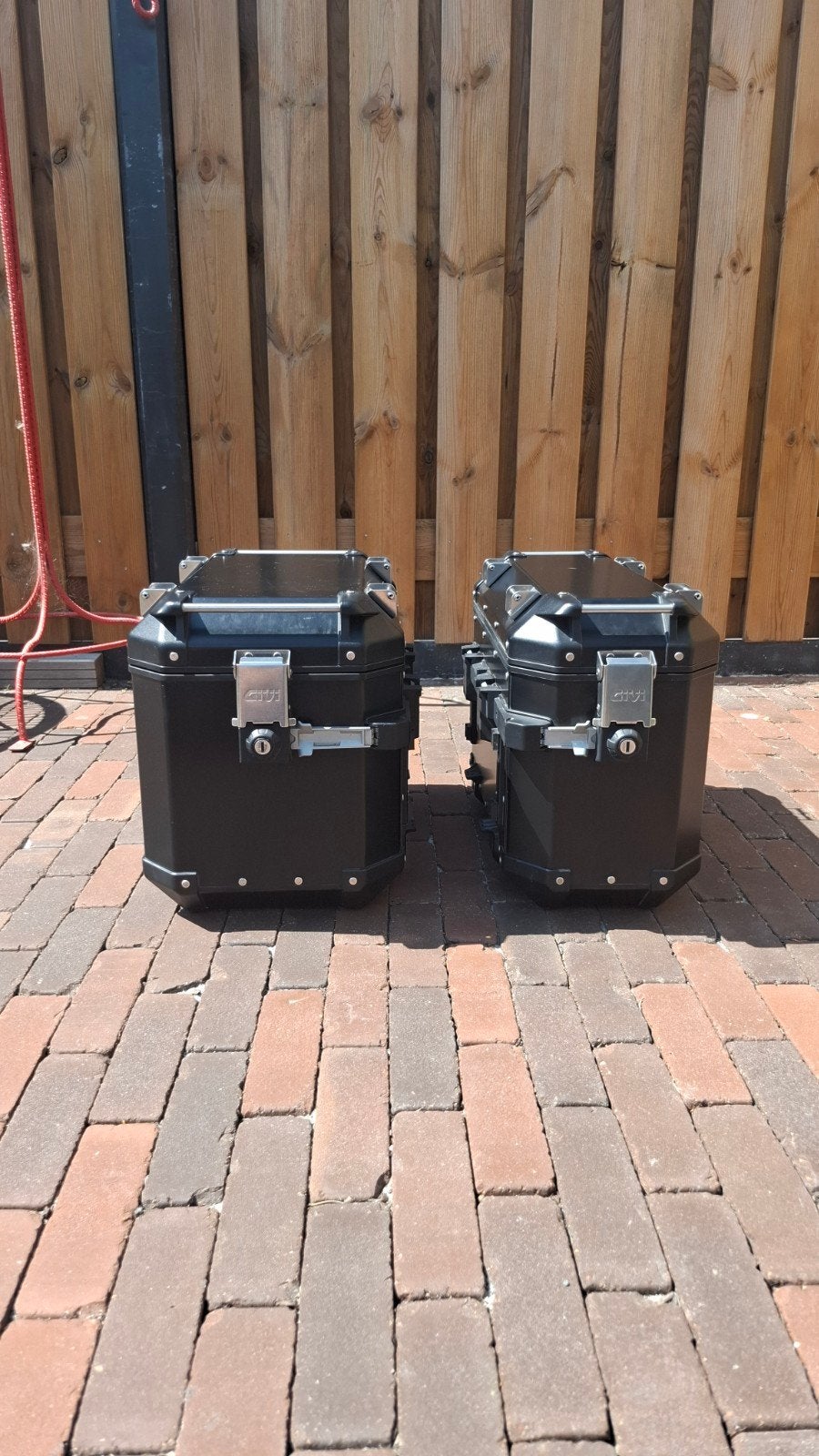 Givi Trekker Outback Kofferset 48L & 37L monokey, Ophalen, Zo goed als nieuw