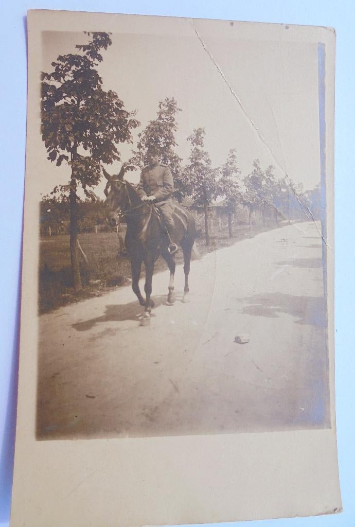 Fotokaart militair Huzaar te paard mobilisatie WO1, ca 1916., Verzamelen, Ophalen of Verzenden, Voor 1920, Ongelopen, Noord-Brabant
