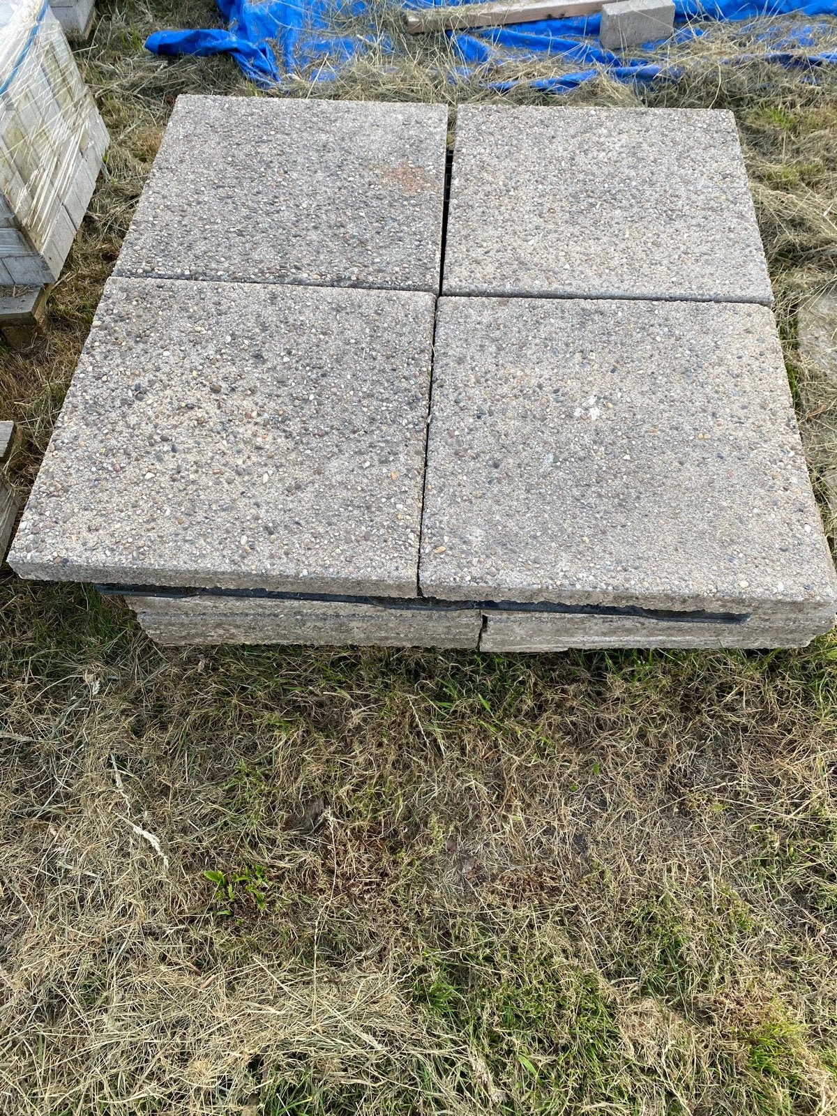 Tegels 60x60, Tuin en Terras, Tegels en Klinkers, Gebruikt, Terrastegels, Beton, Minder dan 5 m², Ophalen