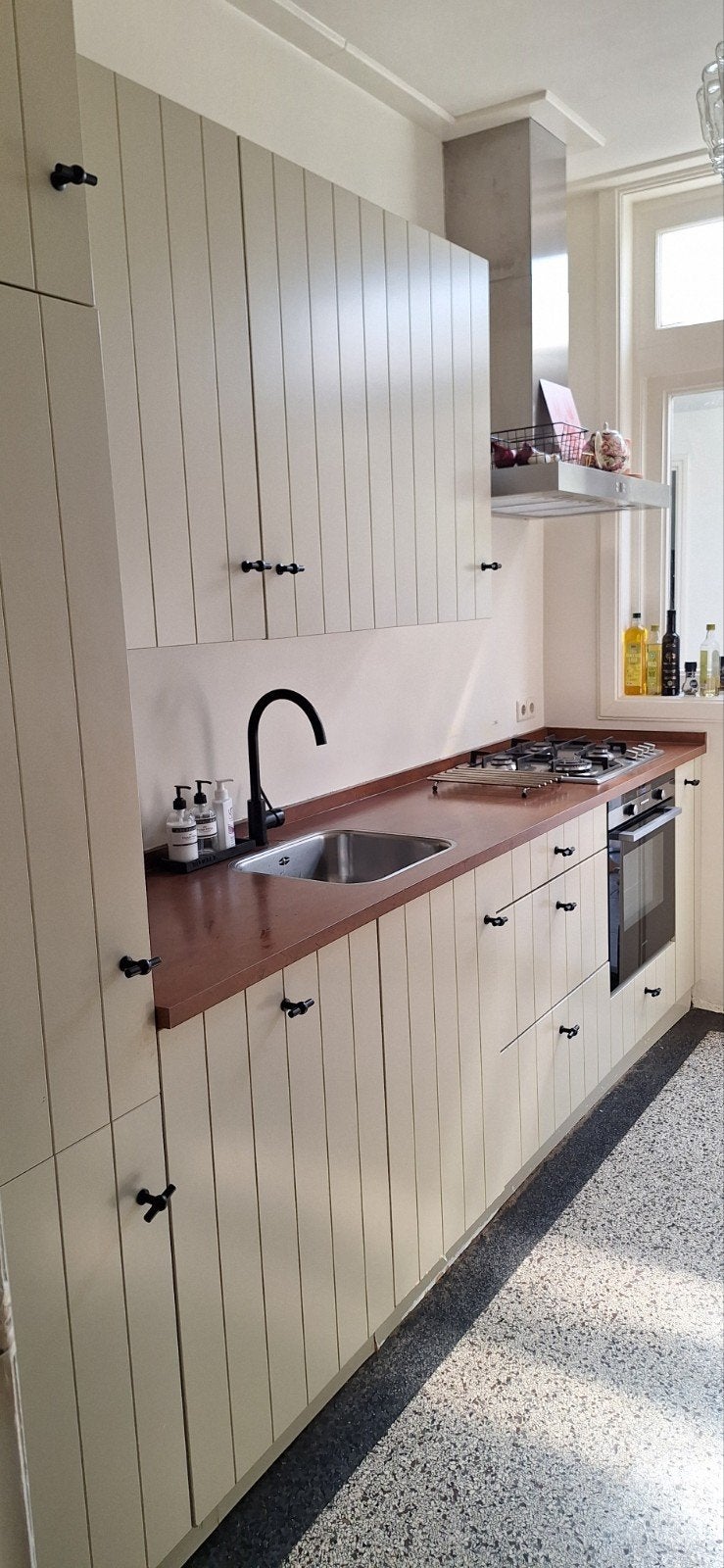 Complete keuken 333 cm + Siemens/Boretti apparatuur, Ophalen, Gebruikt, Enkelwandige keuken, Hout