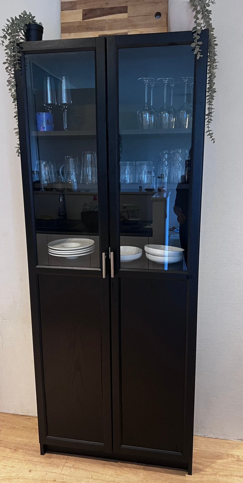 Vitrine kast ikea (moet zsm weg), Ophalen, 50 tot 100 cm, Zo goed als nieuw, Minder dan 100 cm