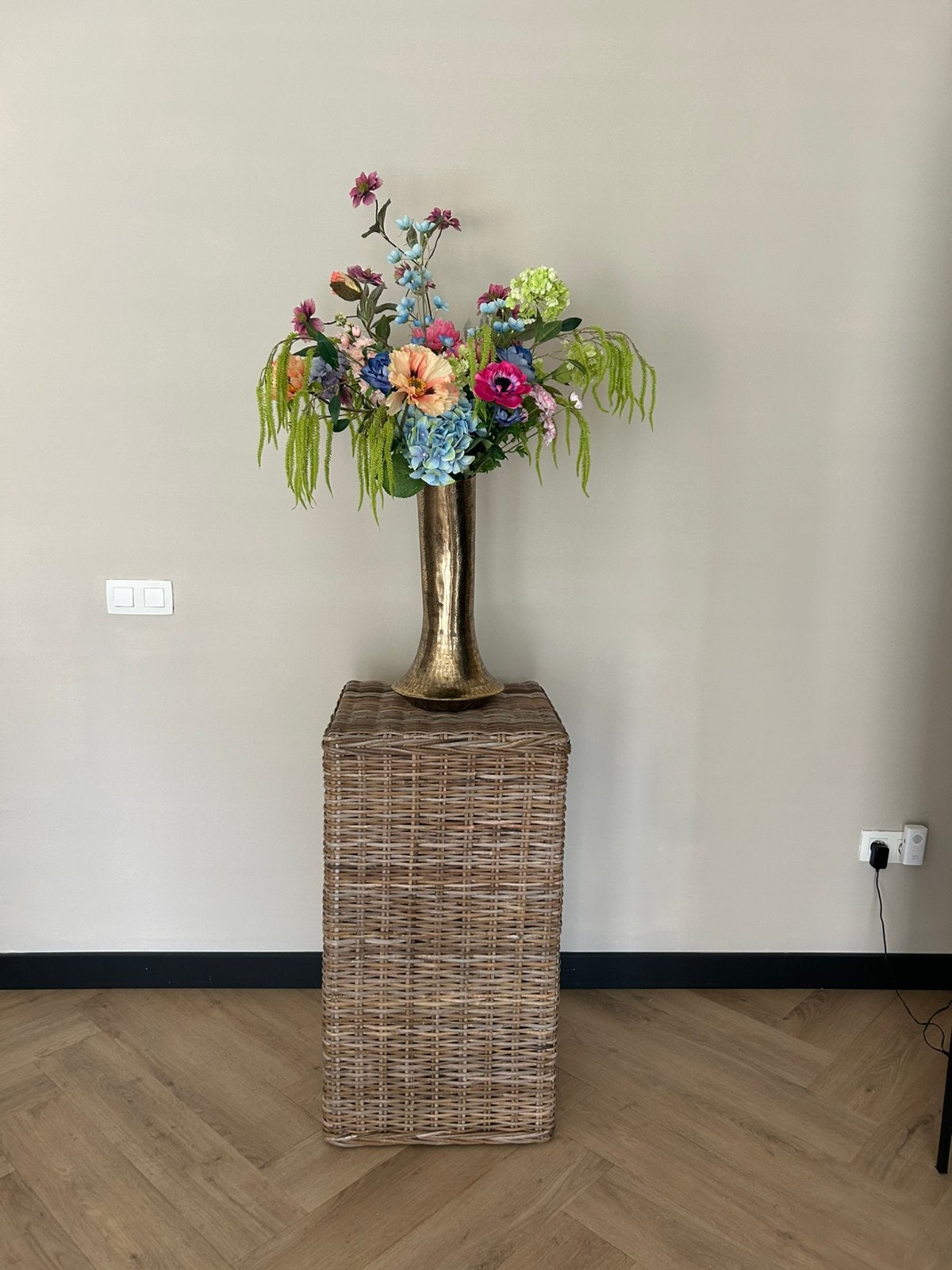 Grote rattan / rotan zuil, Ophalen of Verzenden, Zo goed als nieuw