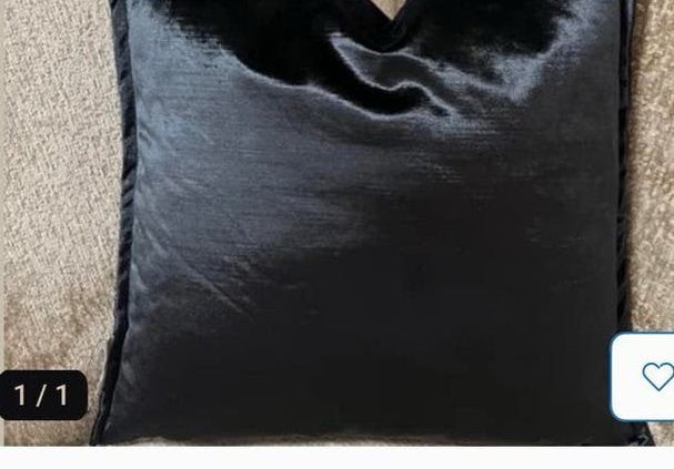 Zwart velvet kussen Diga Colmore 50x50, Overige merken, Verzenden, Zwart, Vierkant