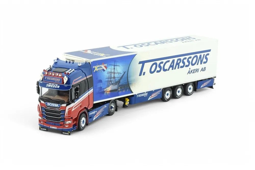 Tekno scania Oscarssons, Hobby en Vrije tijd, Modelauto's | 1:50, Info@gejomodels.nl, Nieuw, Cbw, Tekno