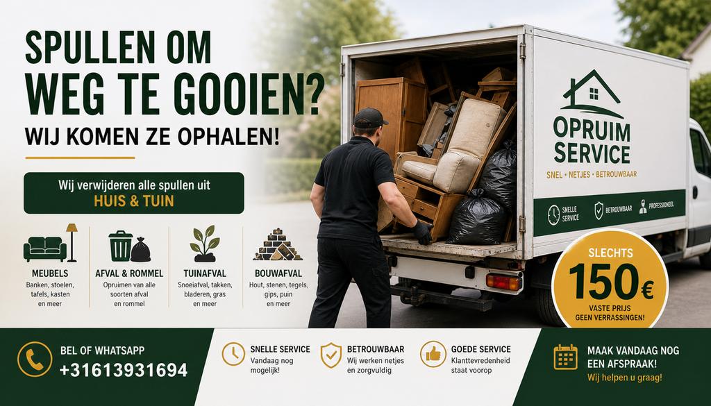 Woning ontruiming & afval ophalen | €150 | Amsterdam, Eén persoon