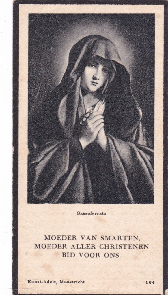 Anna Maria Linssen - Bongaerts  1857-1936, Verzamelen, Verzenden, Bidprentje