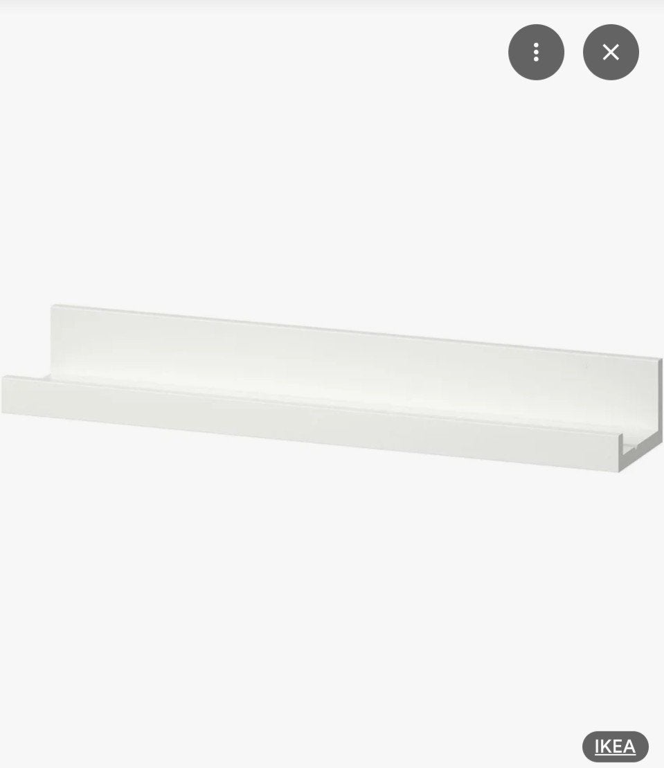 IKEA MOSSLANDA Schilderijenplank Wit - 55 cm, Ophalen, Nieuw