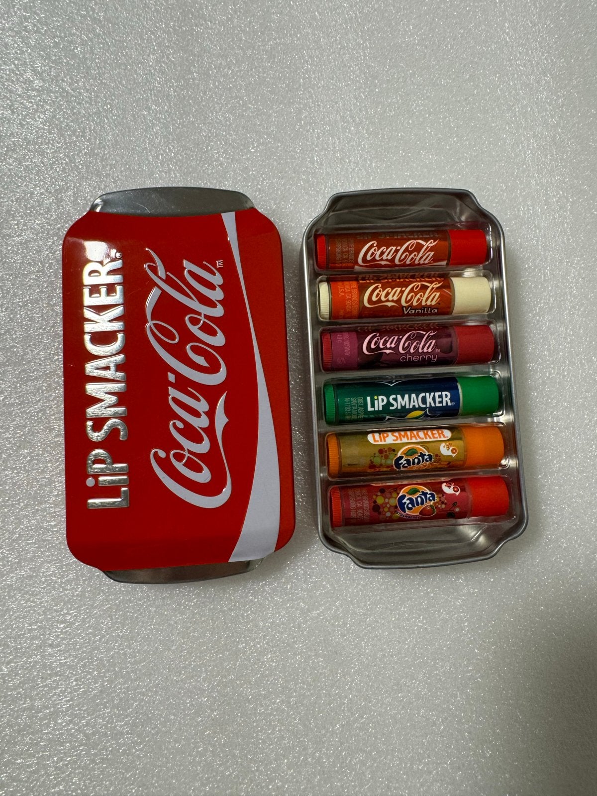 Lip Smacker Coca-Cola blik met 6 lippenbalsems, Ophalen of Verzenden, Nieuw, Overige typen
