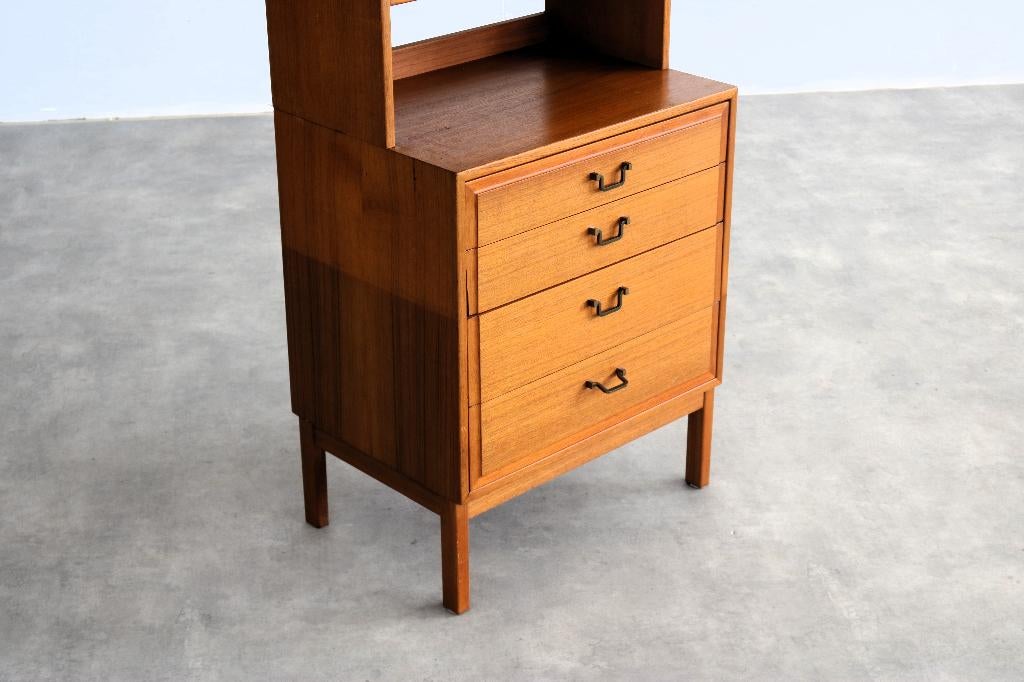 vintage boekenkast | wandkast | teak | Zweeds, Met plank(en), Gebruikt, ., Overige materialen