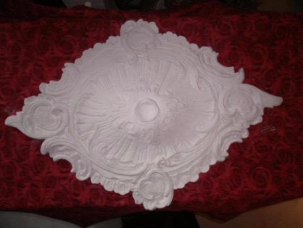 Nr10 ovale rozet ornament gips met sierlijke krullen 75/50cm, Ophalen, Zo goed als nieuw, Natuurlijk materiaal, Antiek, modern, klassiek, barok, queen anne, brocant, landelijk