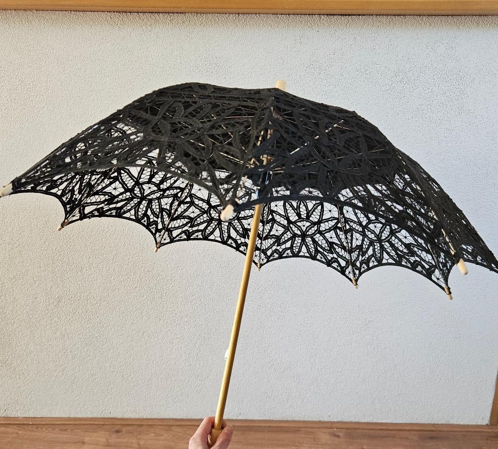 Parasol kostuumaccessoire, Ophalen of Verzenden, Zo goed als nieuw, Zwart
