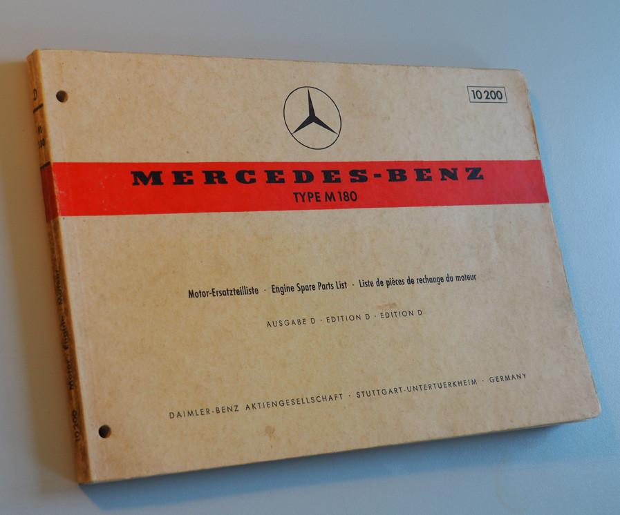 Mercedes-Benz onderdelenboek M180, Ophalen of Verzenden
