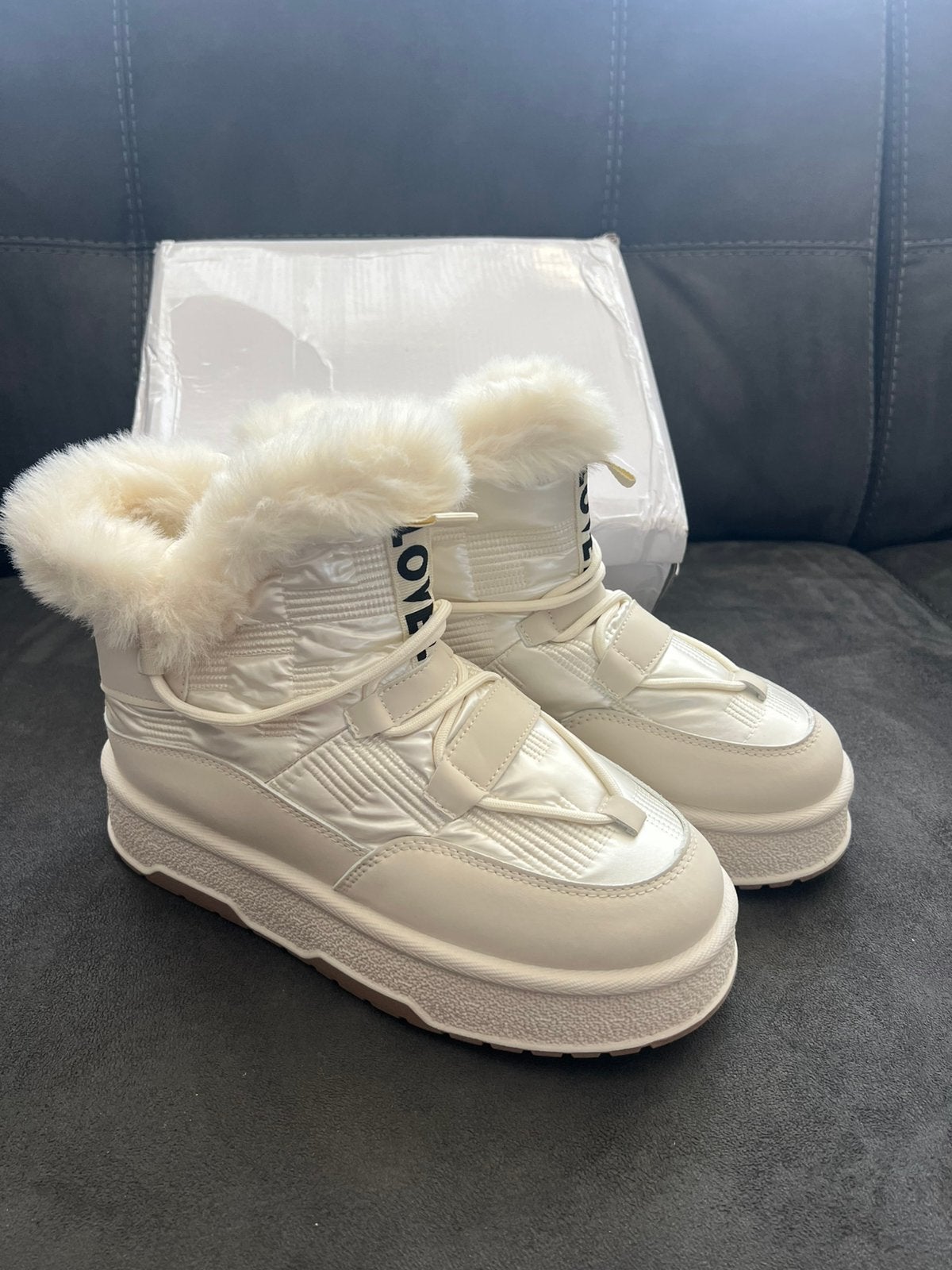 Maat 39 dames snowboots creme, Beige, Snowboots, Nieuw, Ophalen of Verzenden