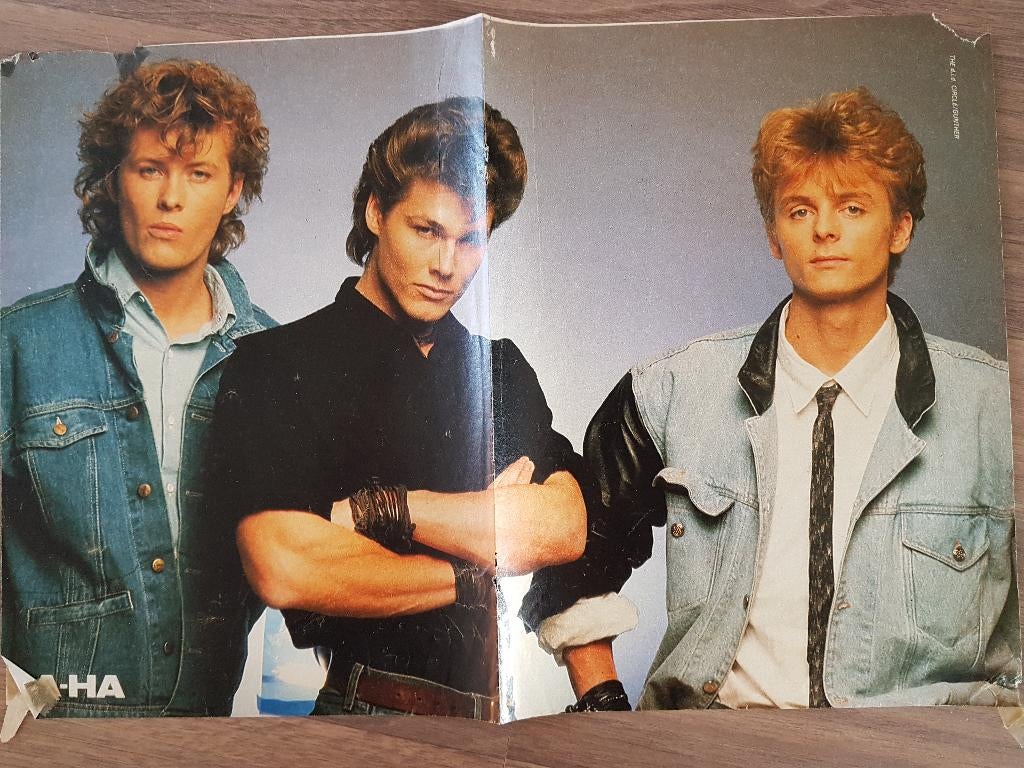 2 Mooie oude posters A-HA (bravo & top 10), Gebruikt, Rechthoekig Liggend, Ophalen of Verzenden, A1 t/m A3