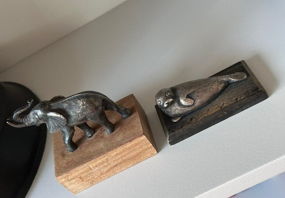 Wereldnatuurfonds olifantje en zeehondje, Ophalen of Verzenden, Zo goed als nieuw, Beeldje of Figuurtje
