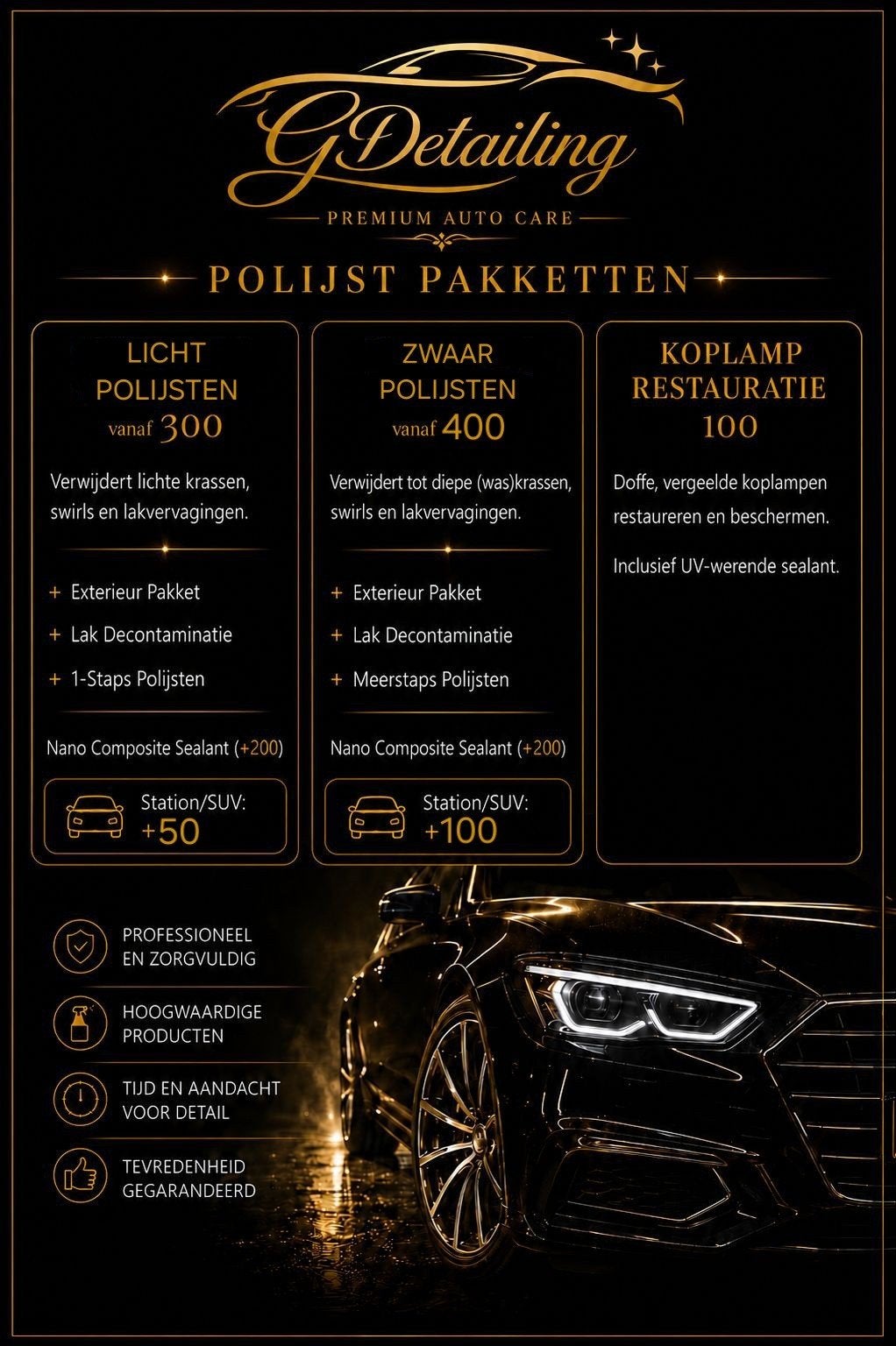 Professioneel auto detailen poetsen polijsten op locatie, Geurverwijdering