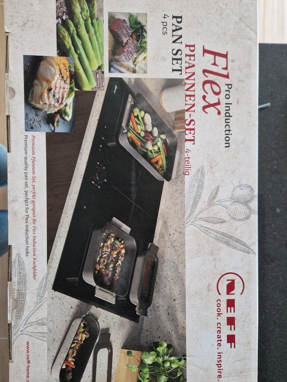 Neff Z9404FF0 flex inductie pannenset, Witgoed en Apparatuur, Ophalen of Verzenden, Nieuw, 4 t/m 7 personen