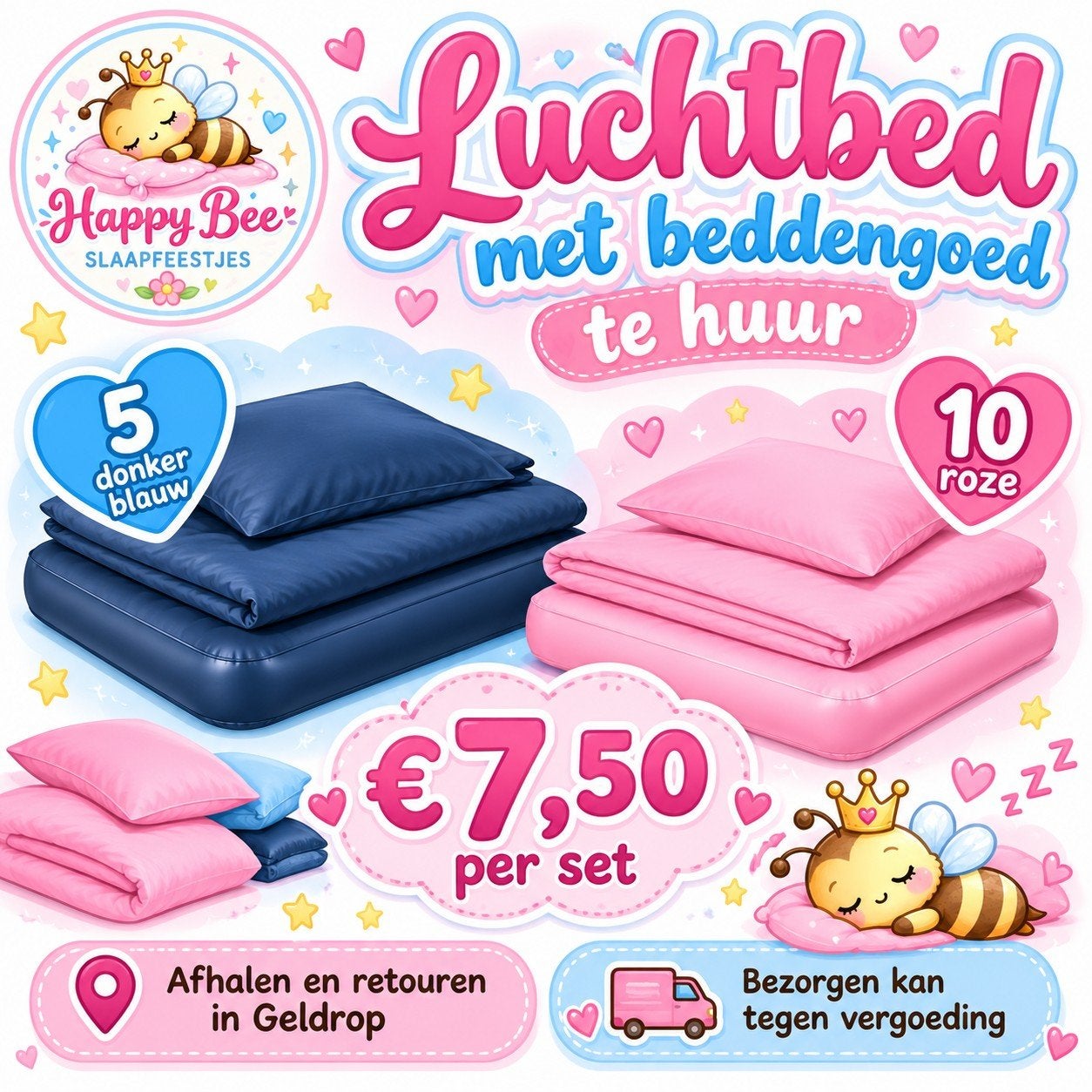 slaapfeest te huur, Ophalen, Zo goed als nieuw, Verjaardag