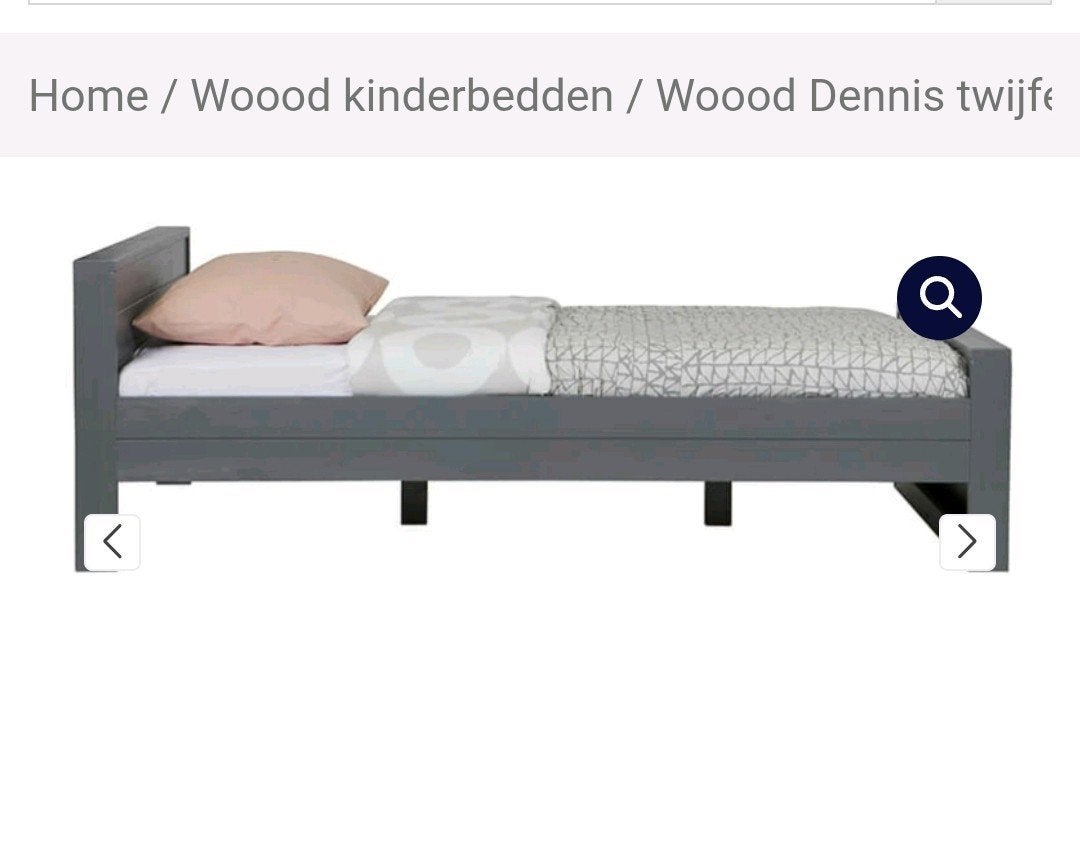 WoooD Dennis Twijfelaar Grenen Steel Grey, Ophalen, Twijfelaar, Grijs, Hout