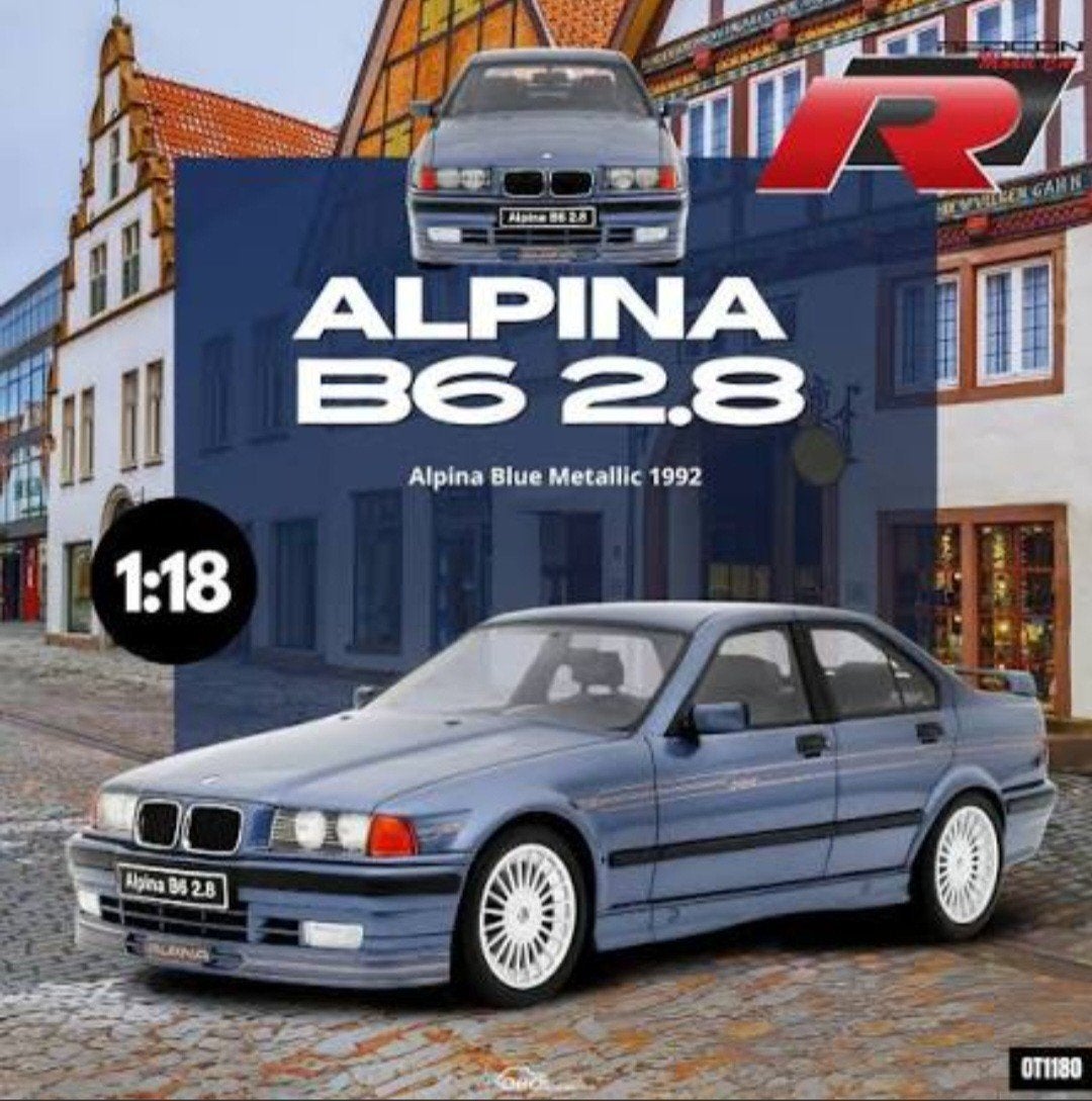 1:18 BMW Alpina B6 2.8 uit 1992 Blauw metallic Ottomobile, Hobby en Vrije tijd, Modelauto's | 1:18, Ophalen of Verzenden, Nieuw