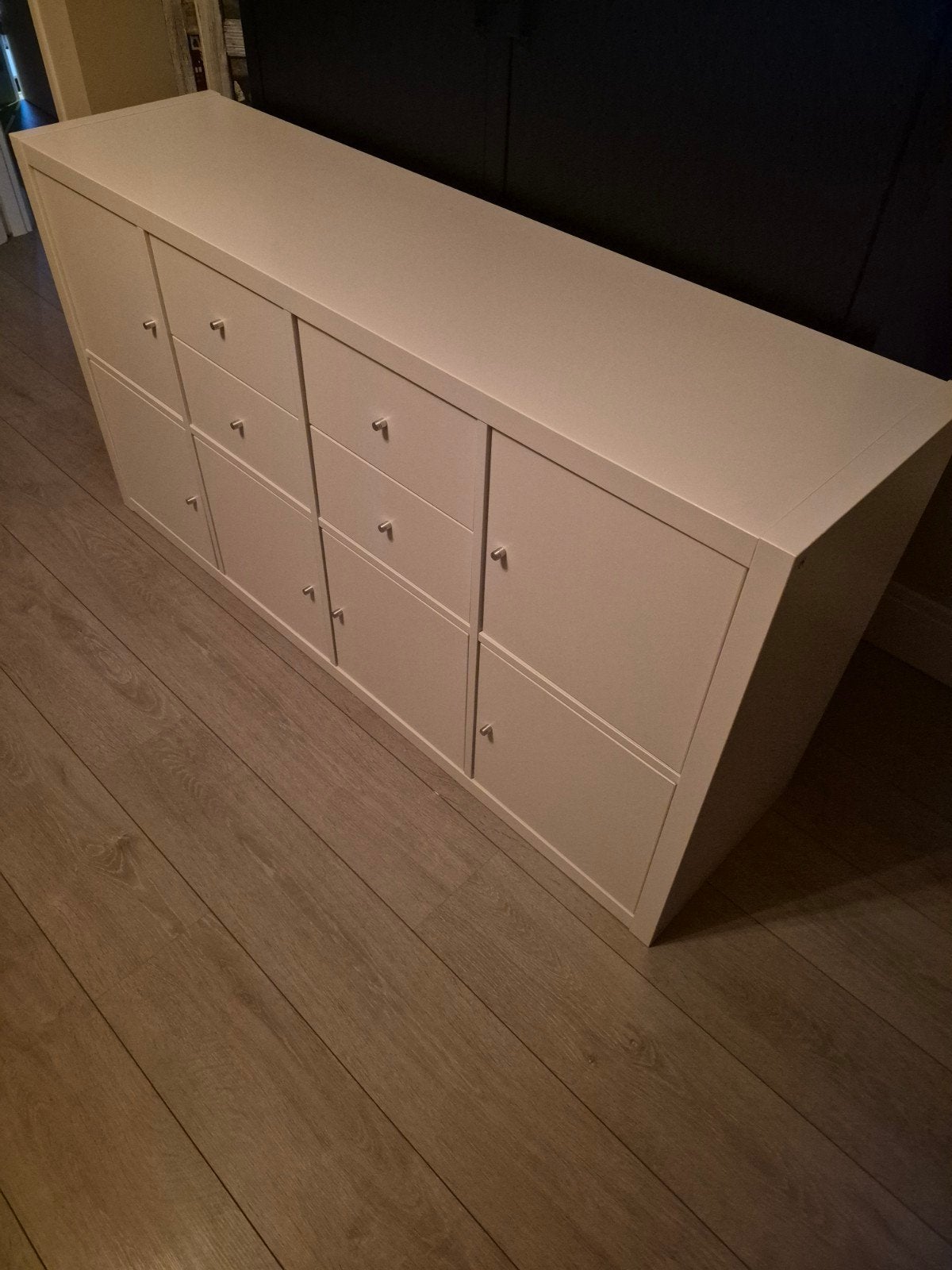 IKEA Kallax kast 8 vakken met deurtjes en lades, Ophalen, Zo goed als nieuw