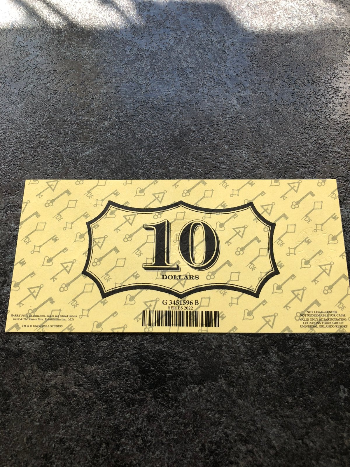 Harry Potter $10 biljet, Verzamelen, Ophalen, Nieuw, Overige typen