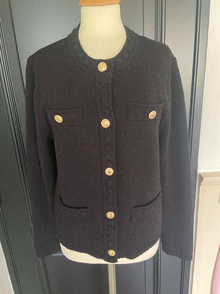 Zwart boucle blazerjasje van H&M premium mast M, Ophalen of Verzenden, Nieuw, Maat 38/40 (M), Zwart