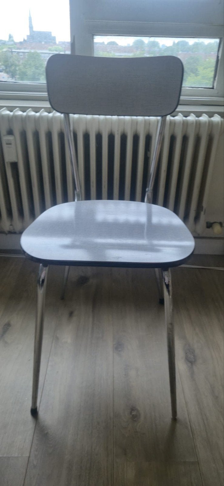 Set van 4 vintage Formica stoelen – chroom – jaren 60 retro, Verzamelen, Retro, Ophalen, Huis en Inrichting