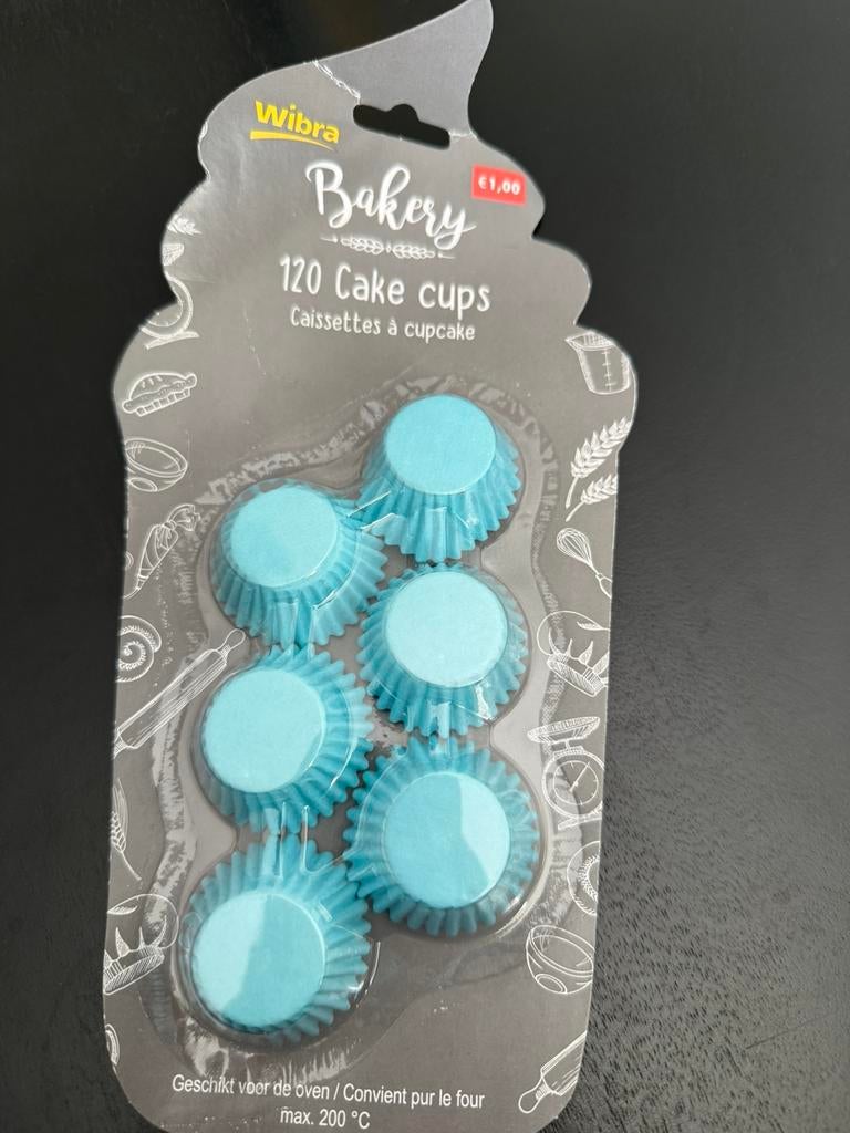 120 cakepops cupcakes cakecups papiertjes vormpjes blauw bab, Hobby en Vrije tijd, Taarten en Cupcakes maken, Ophalen of Verzenden