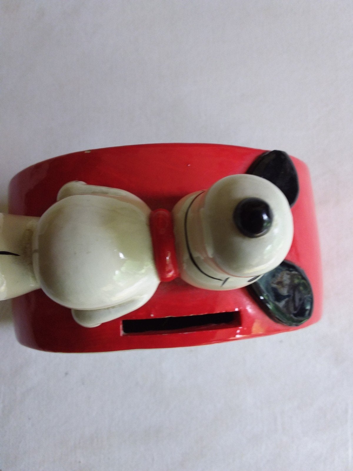 Vintage Snoopy spaarpot 1958 1966 United Feature inc Retro, Verzamelen, Ophalen of Verzenden, Zo goed als nieuw, Metaal of Blik
