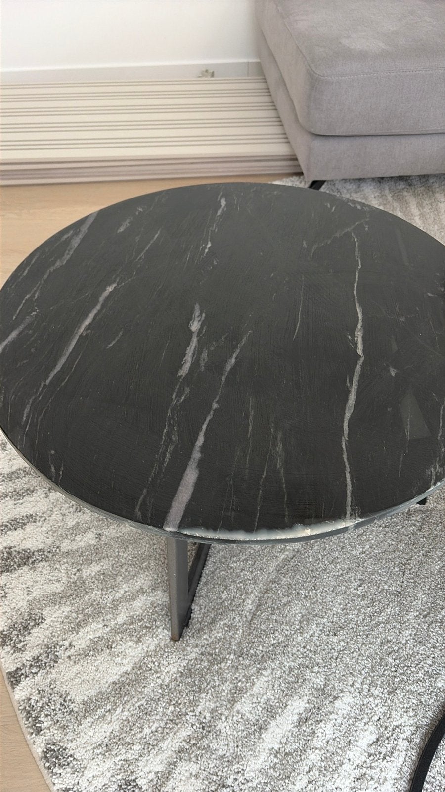 Echt marmer tafel, Ophalen, Nieuw, Rond, 50 tot 100 cm