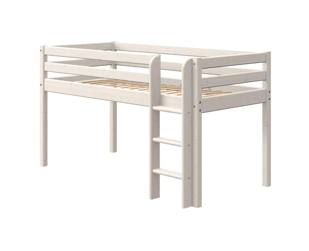 Flexa Classic hoogslaper van 90 x 200 cm whitewash, Kinderen en Baby's, Ophalen, Gebruikt, Hoogslaper