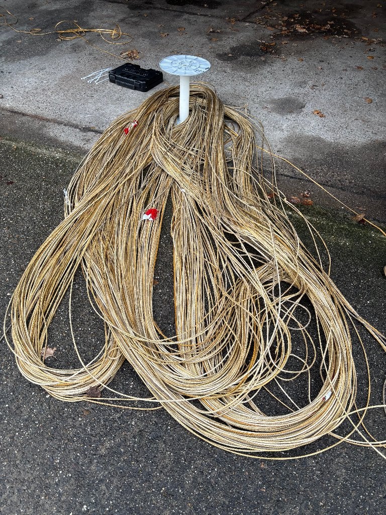 Dyneema, 5mm, SK75 met coating, 2.4T, Ophalen of Verzenden, Gebruikt