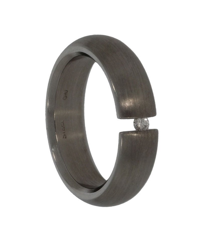 Diamant briljant titanium fraaie ring heren dames nieuwstaat, Sieraden, Tassen en Uiterlijk, Voordeelsieraden, Ophalen of Verzenden