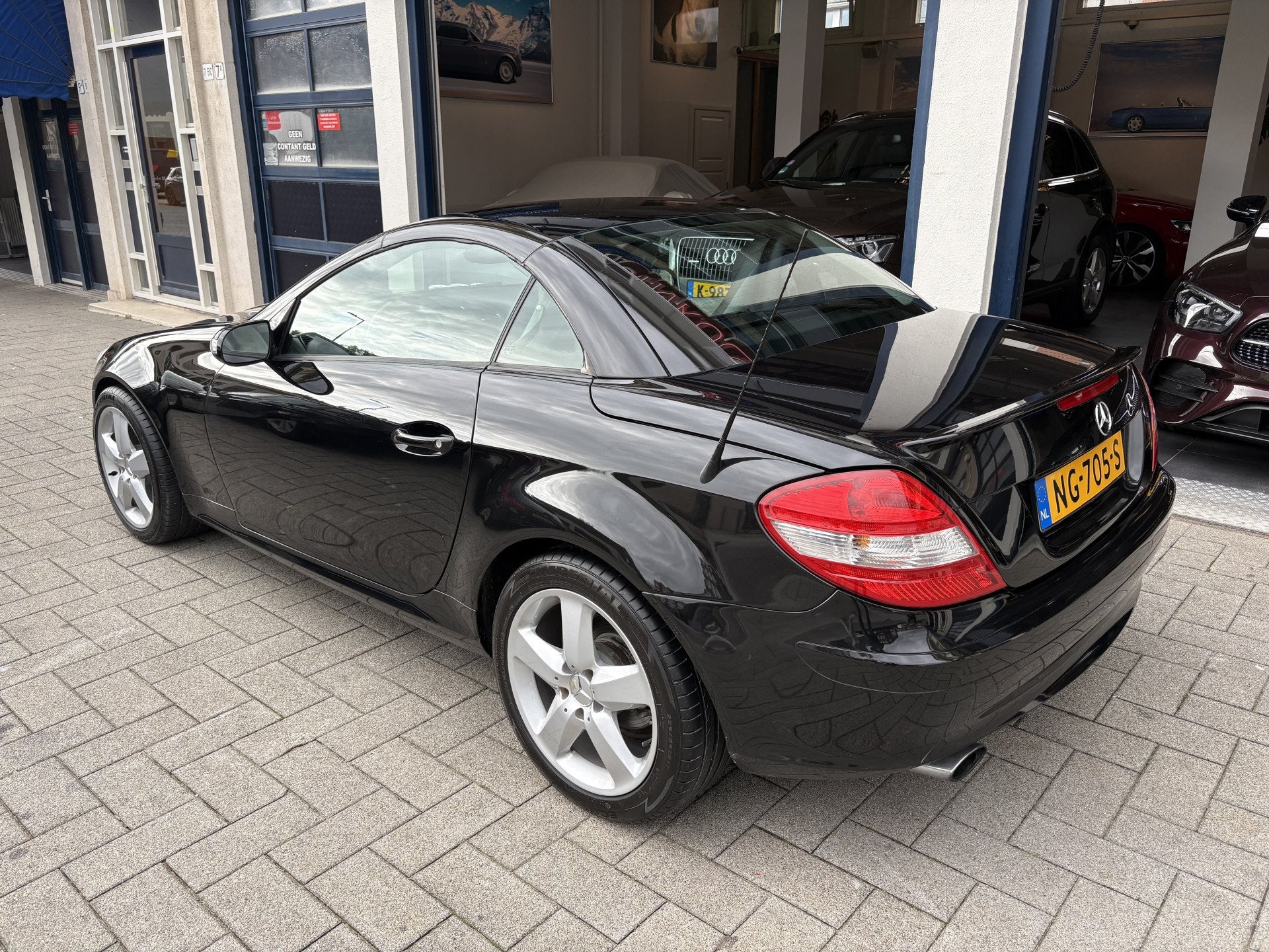 Mercedes-Benz SLK 200 K. LEDER/CLIMA/ST.VERW/AIRSCARF, Achterwielaandrijving, Gebruikt, 4 cilinders, Zwart