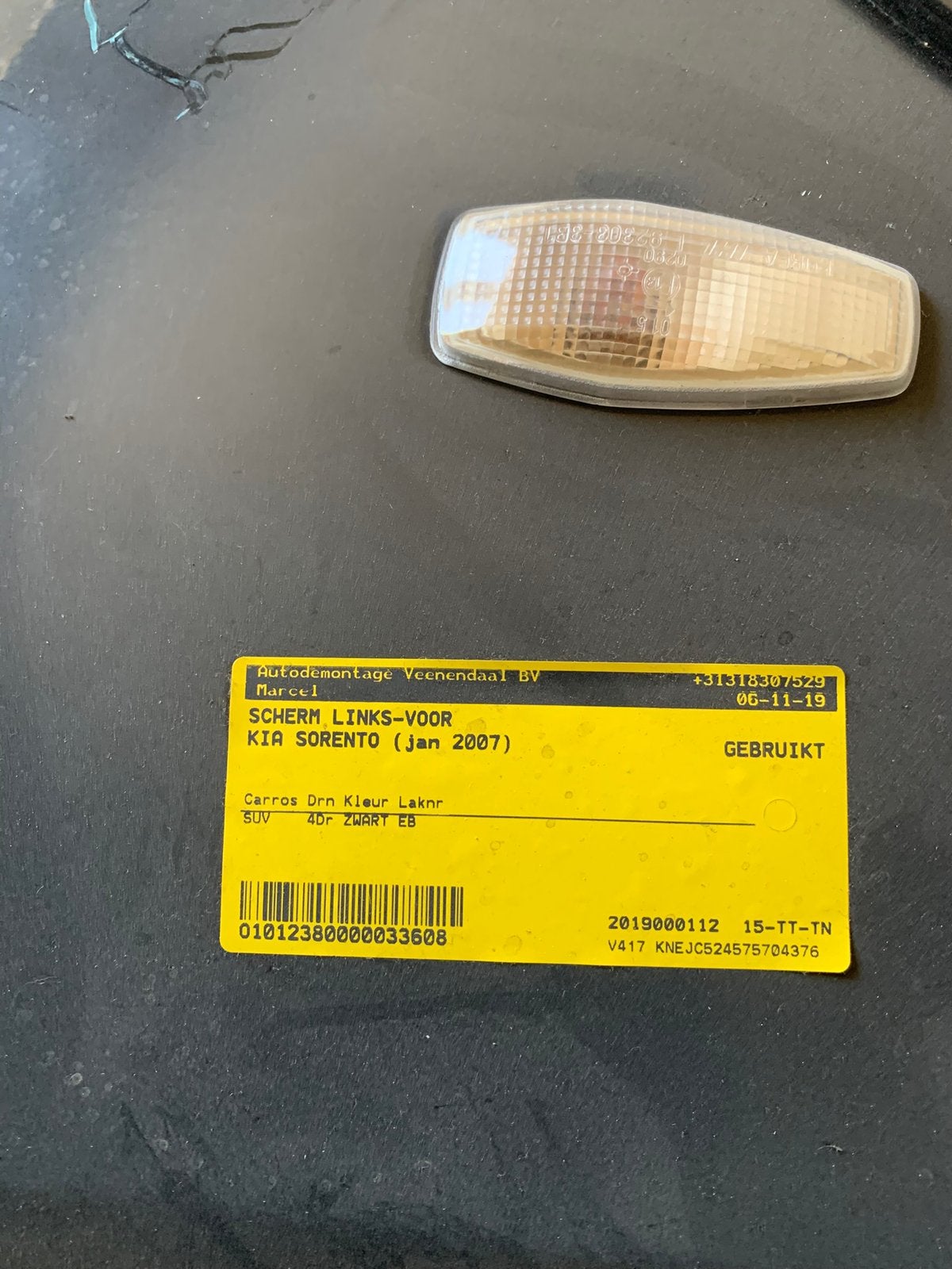 Kia sorento spatbord, Ophalen, Kia