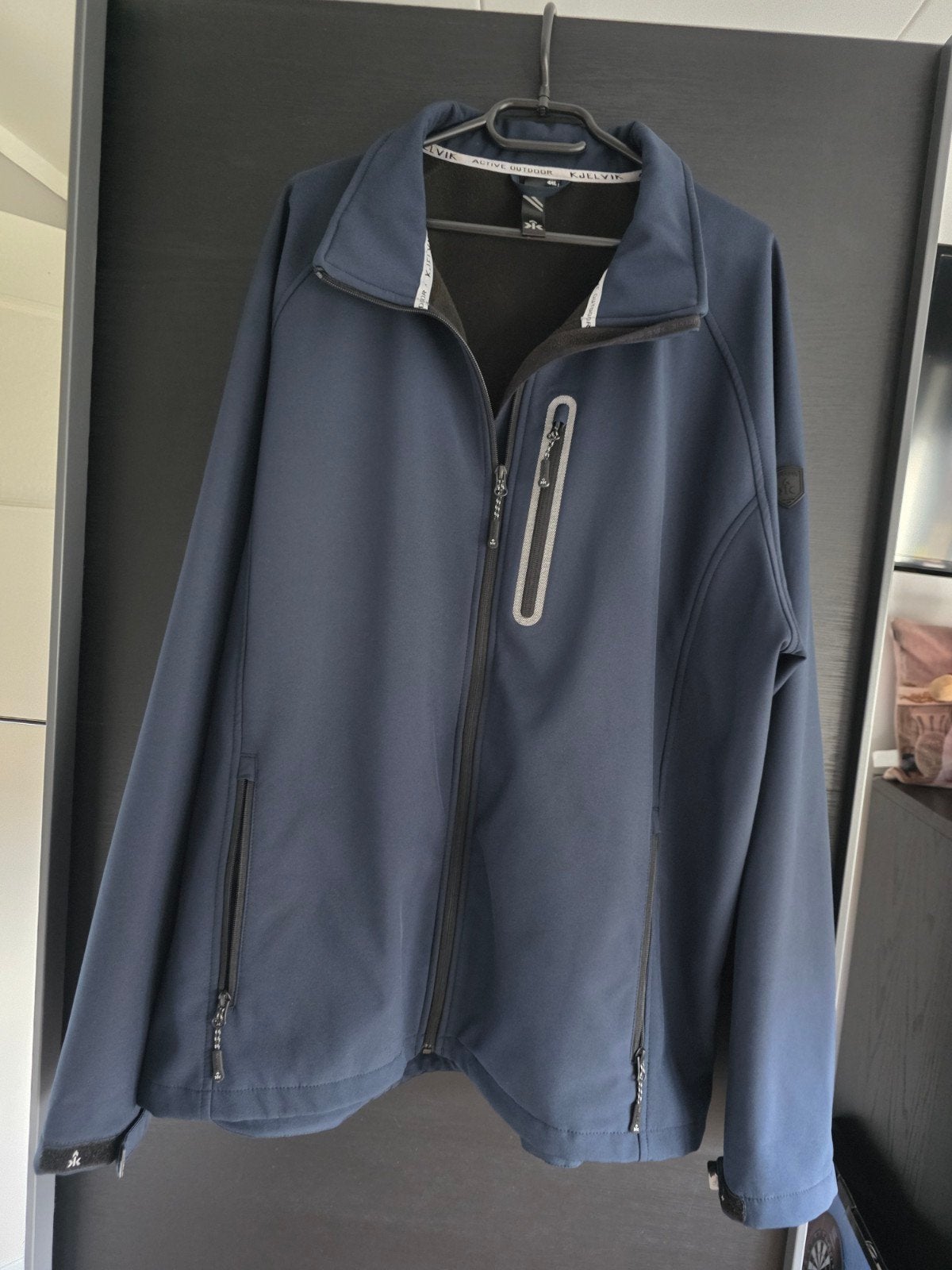 Kjelvik Active Outdoor Softshell Jas 4XL, Blauw, Ophalen of Verzenden, Zo goed als nieuw, Overige maten
