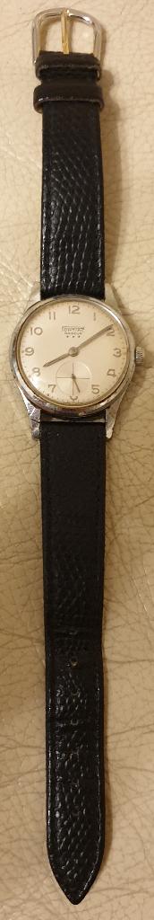 Mooie vintage Pontiac Nageur heren horloge,opwinder., Overige merken, Staal, Met bandje, Polshorloge